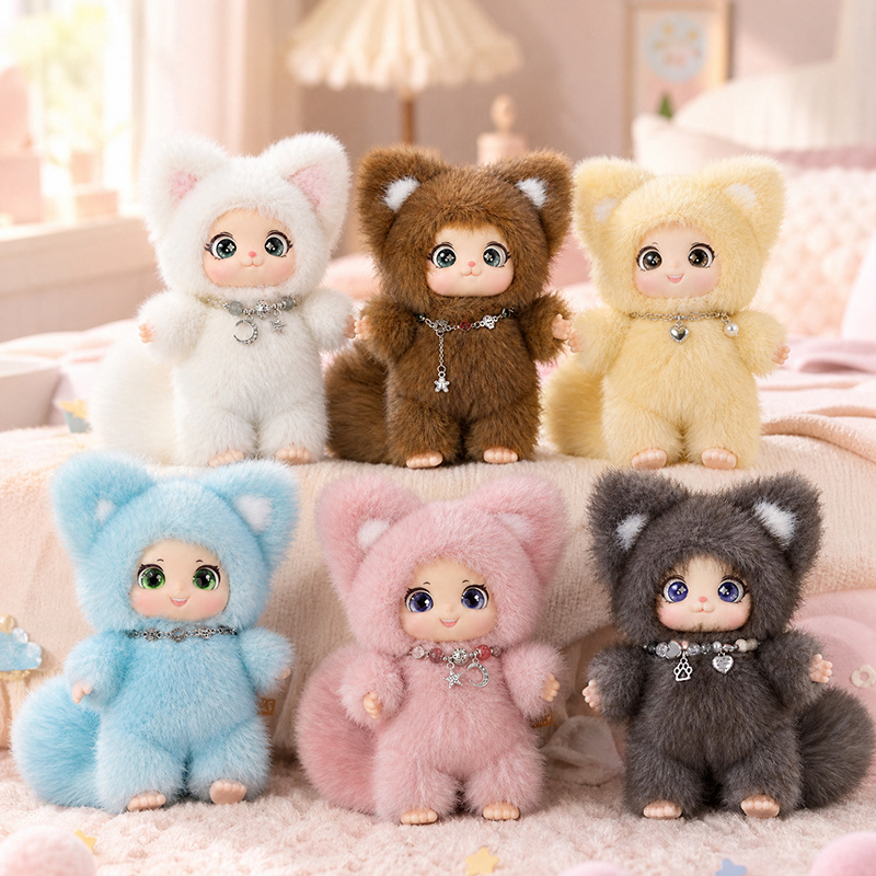 Kids Toys Doll - 18cm New Cute Family Fox Plush