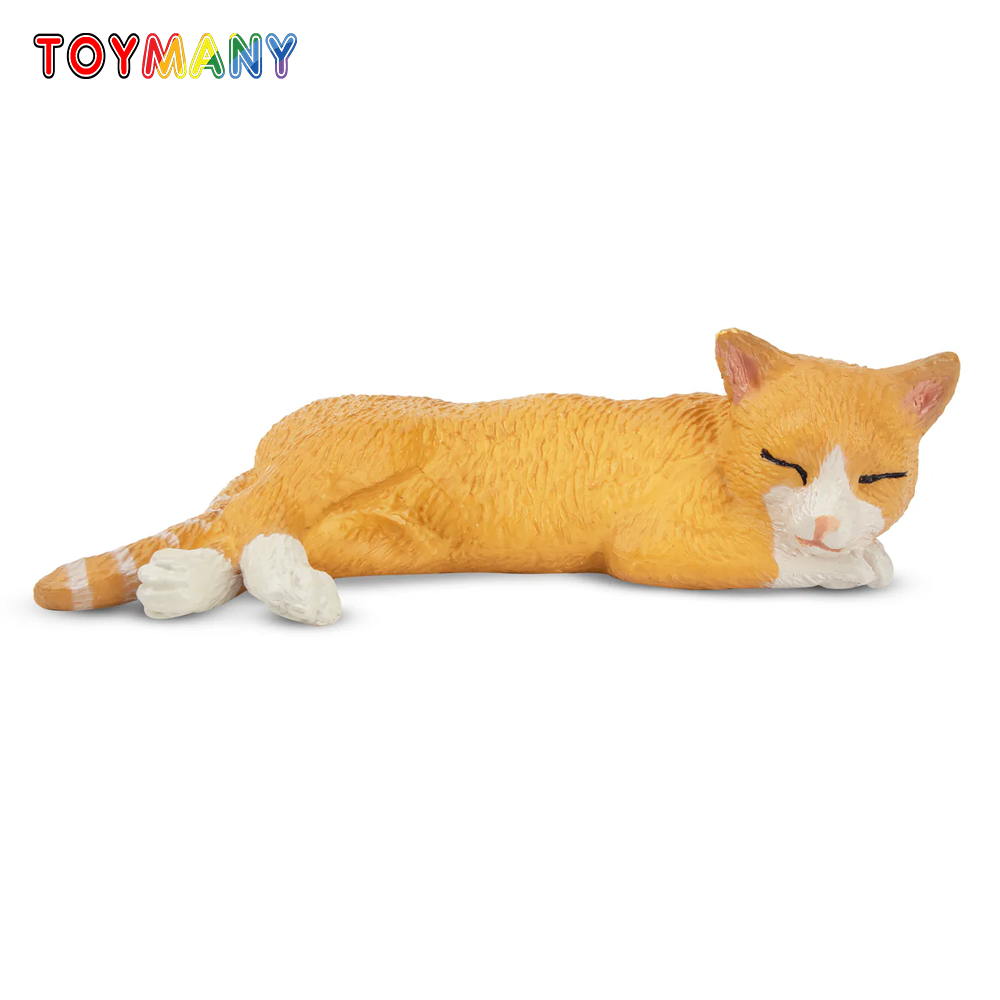 Kids Toys Variety - Toymany Simulation Lying Orange Cat Cat