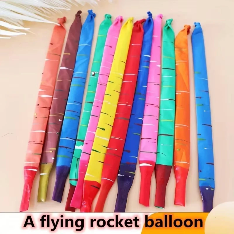 Water Balloon Set - 10/20pcs Mixed Color Long Latex Rocket