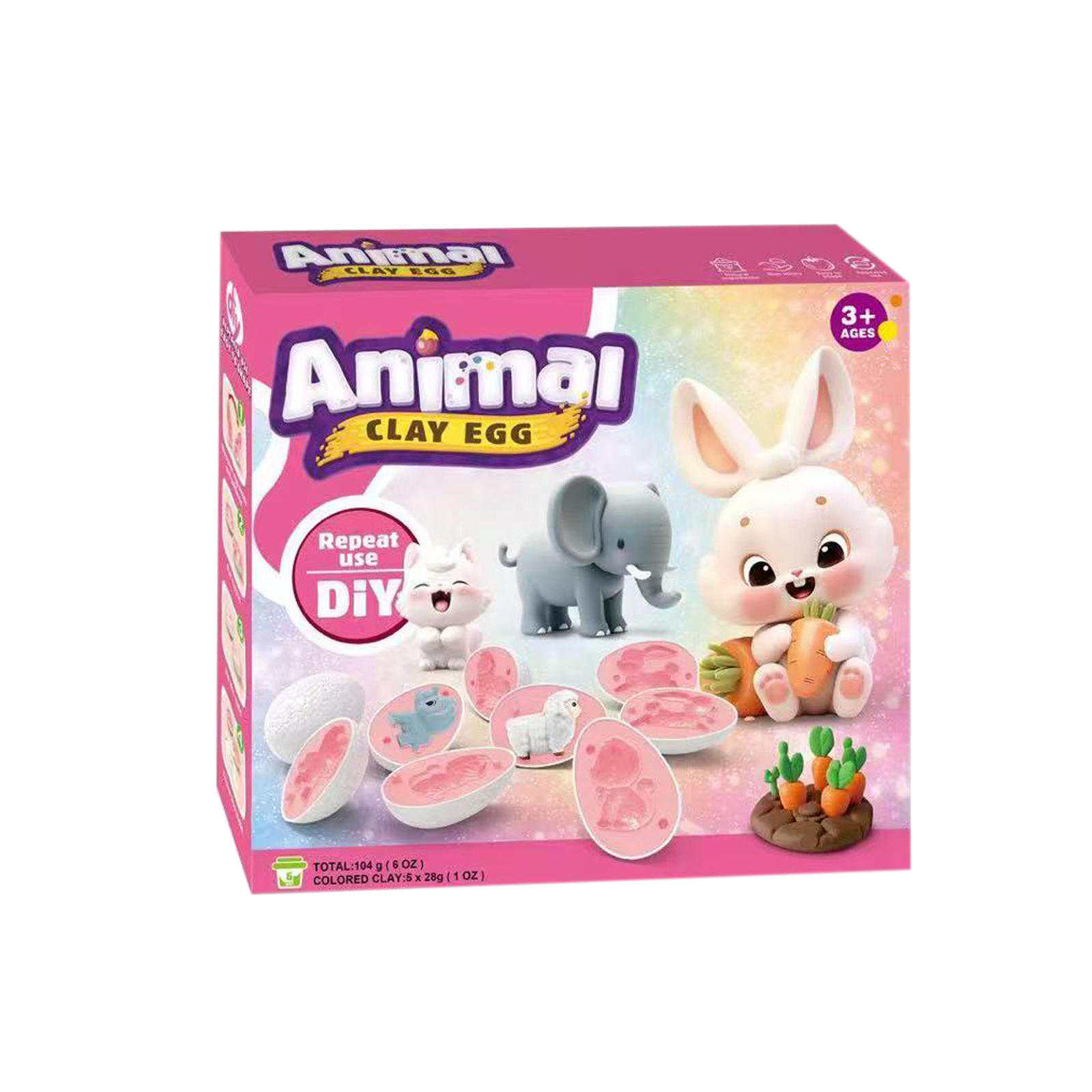 Animal Color Clay Egg Set - Ki - огляд і ціна Kids Toys Play Egg