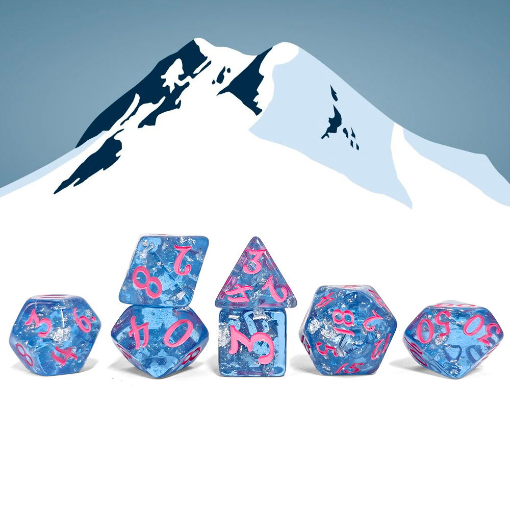 7Pcs/set Blue Color Resin Dice - огляд і ціна Kids Toys Entertainer