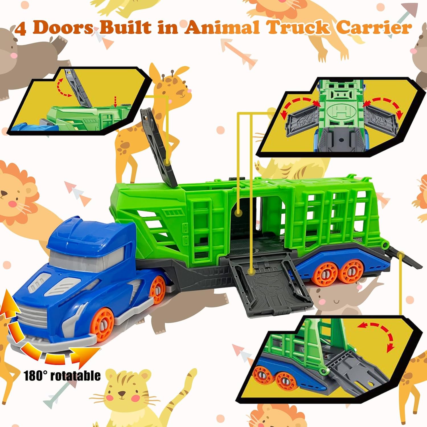 Dinosaur Animal Transport Vehi - огляд і ціна Kids Toys 3 Year Old