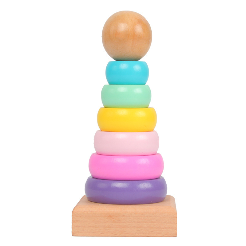Children Rainbow Tower Ferrule - огляд і ціна Wooden Blocks Stacking