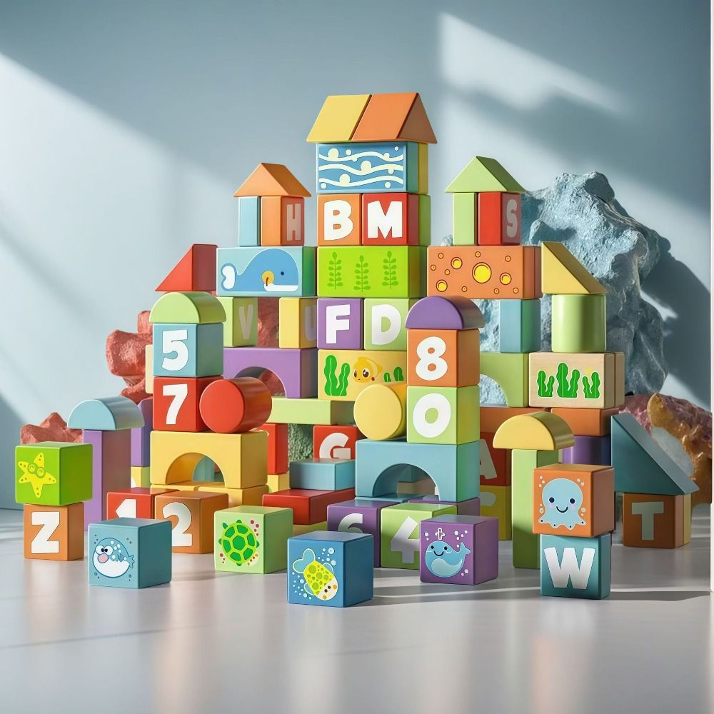 Wooden Wooden Building Blocks  - огляд і ціна Wooden Blocks Stacking