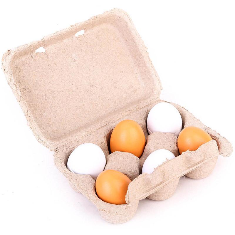 6Pcs Kitchen Wooden Artificial - огляд і ціна Kids Toys Play Egg
