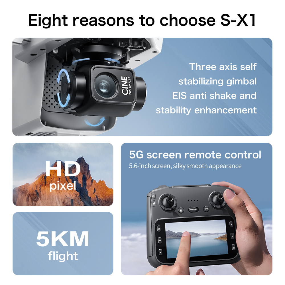 Original S-X1 Drone 8K HD Prof - огляд і ціна Kids Toys Drone
