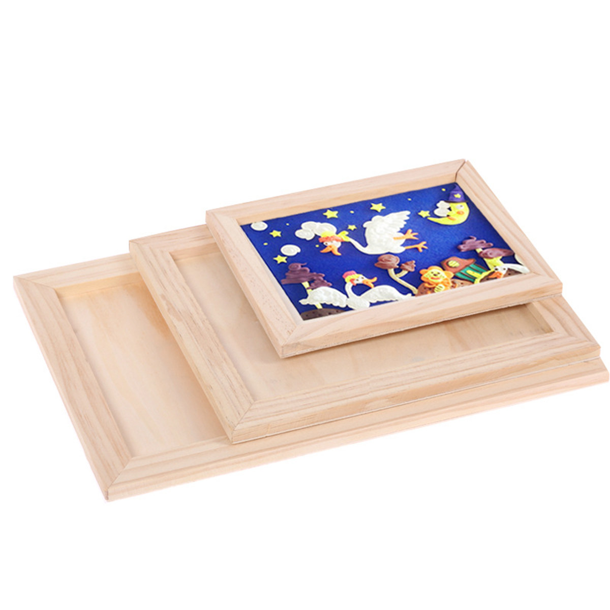 2Pcs Blank Wooden Painting Fra - огляд і ціна Kids Art Easel