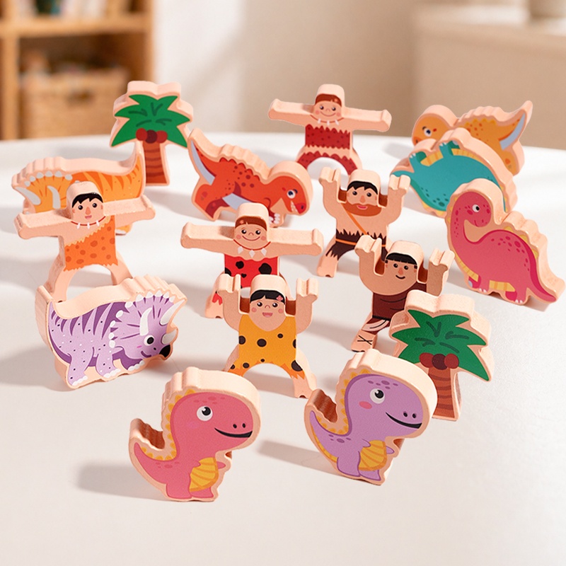 Primitive Dinosaur Balance Sta - огляд і ціна Wooden Blocks Stacking
