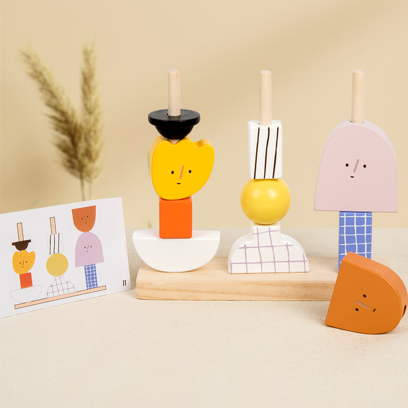 Montessori 3D Wooden Creative  - огляд і ціна Wooden Blocks Stacking