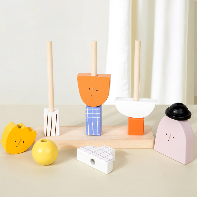 Montessori 3D Wooden Creative  - огляд і ціна Wooden Blocks Stacking