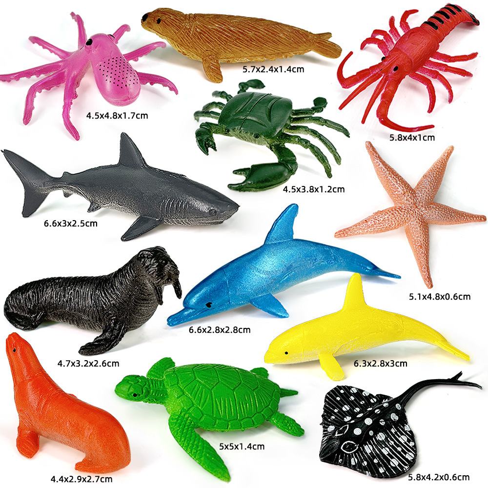 12pcs Ocean Sea Life Set Anima - огляд і ціна Kids Toys 3 Year Old
