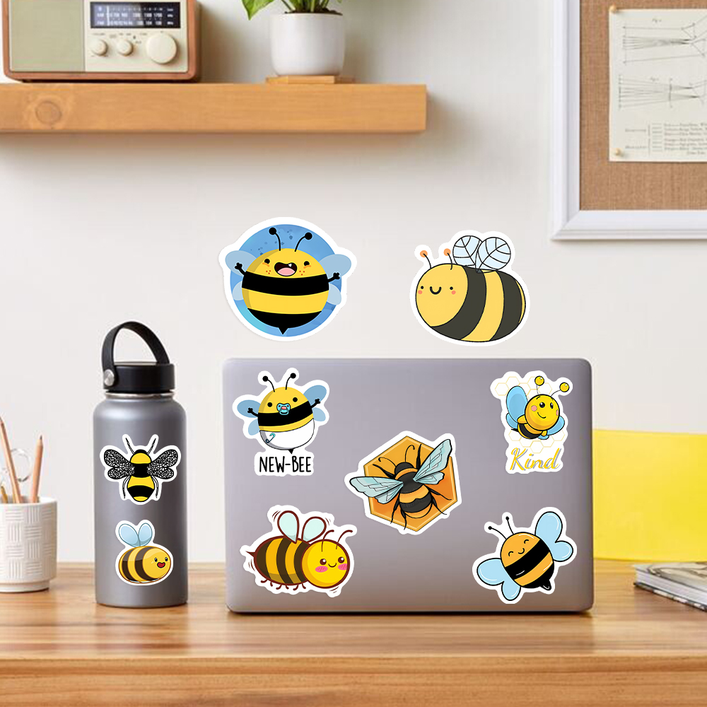 Cute Cartoon Honey Bee Sticker - огляд і ціна Kids Toys Laptop