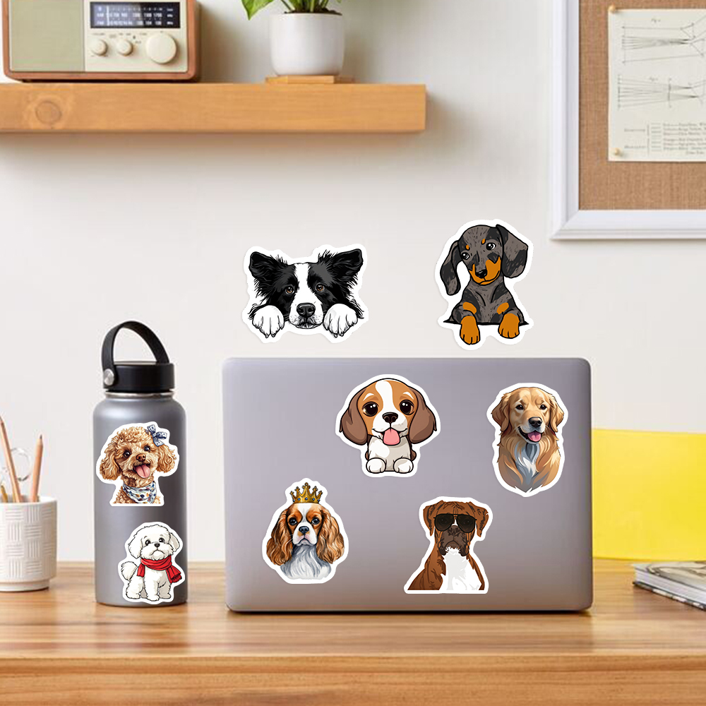 Adorable Puppy Stickers Vinyl  - огляд і ціна Kids Toys Laptop