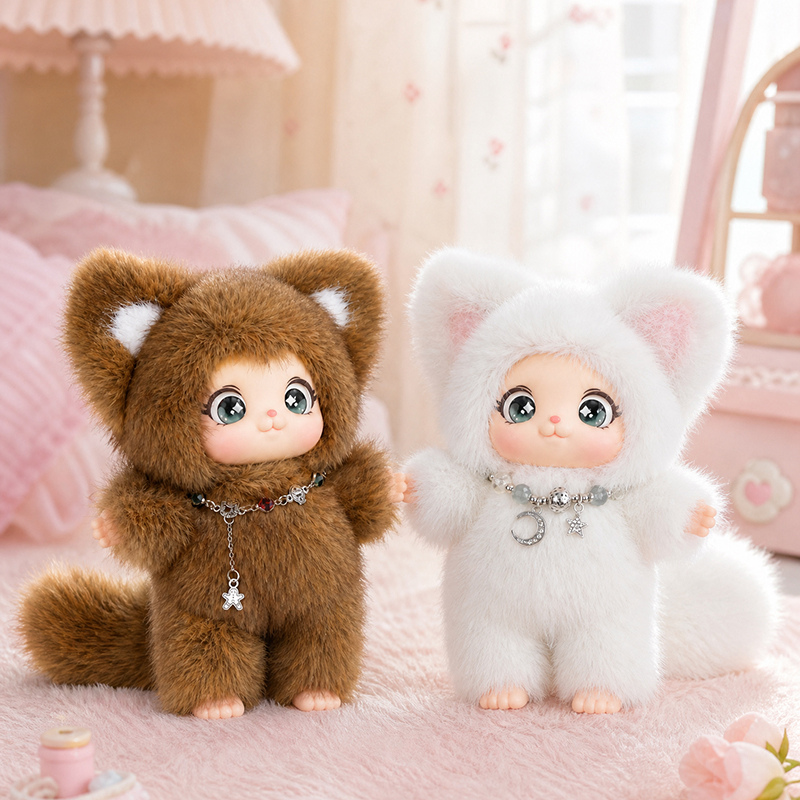 18cm New Cute Family Fox Plush - огляд і ціна Kids Toys Doll