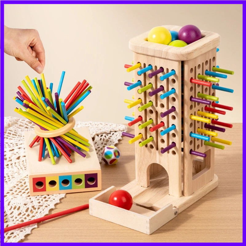 Montessori Wooden Stick Tower  - огляд і ціна Kids Toys Entertainer