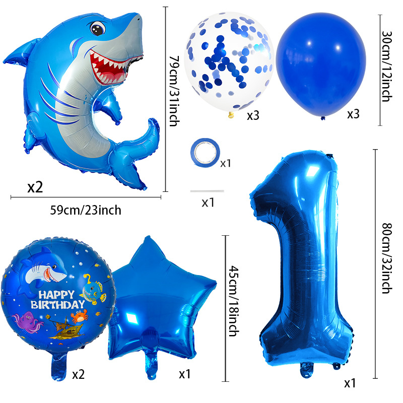 14PCS Shark Themed Number Ball - огляд і ціна Water Balloon Set