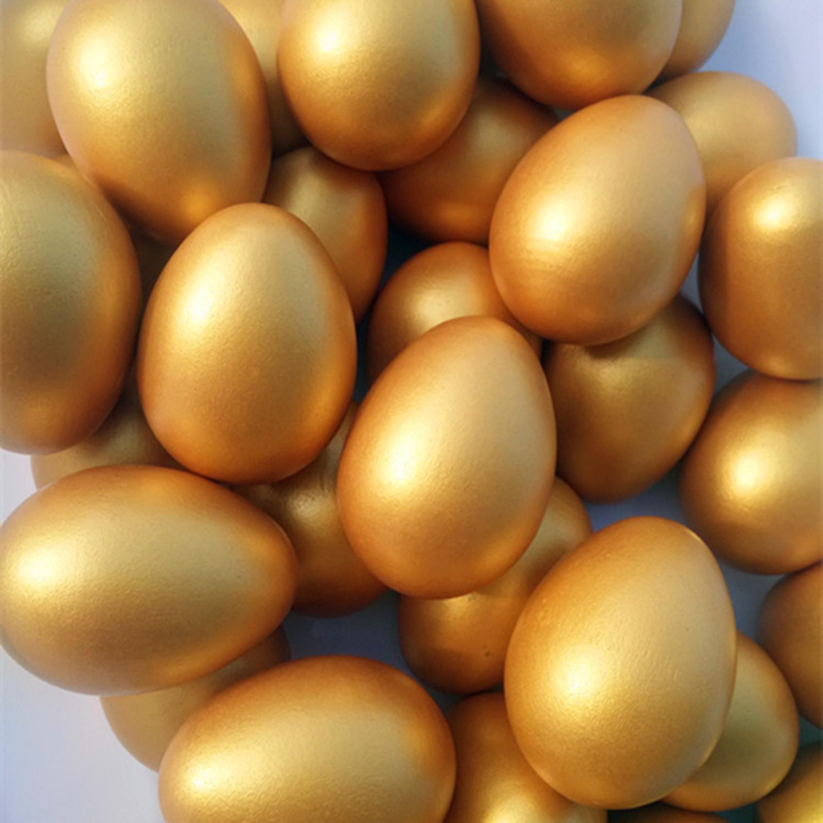 10Pcs Golden Easter Craft Eggs - огляд і ціна Kids Toys Play Egg