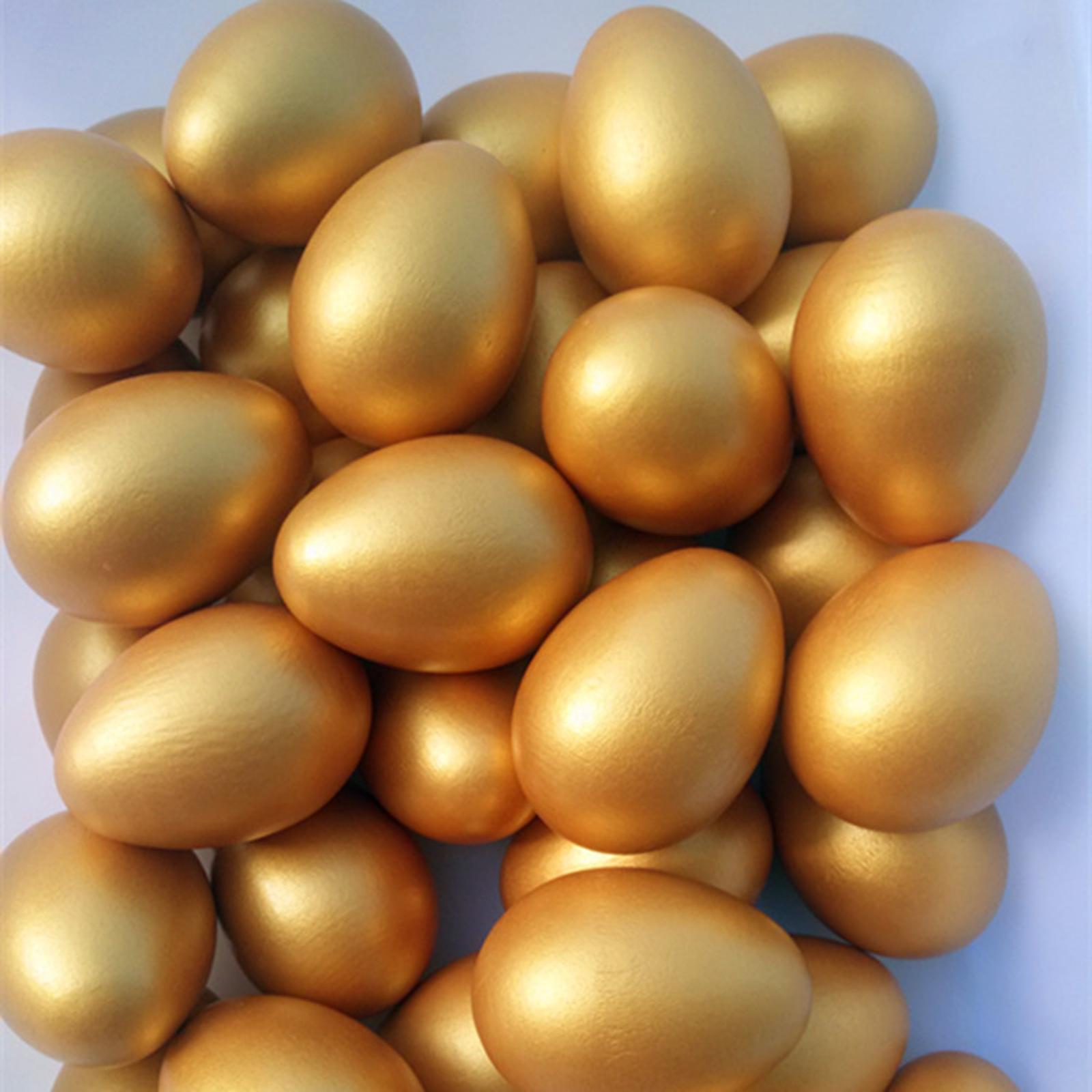 10Pcs Golden Easter Craft Eggs - огляд і ціна Kids Toys Play Egg