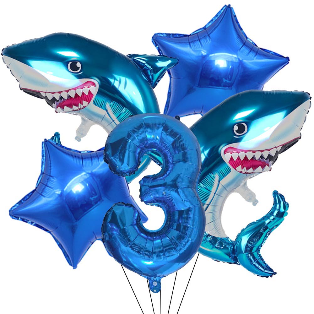 5pcs Cartoon Blue Shark Number - огляд і ціна Water Balloon Set