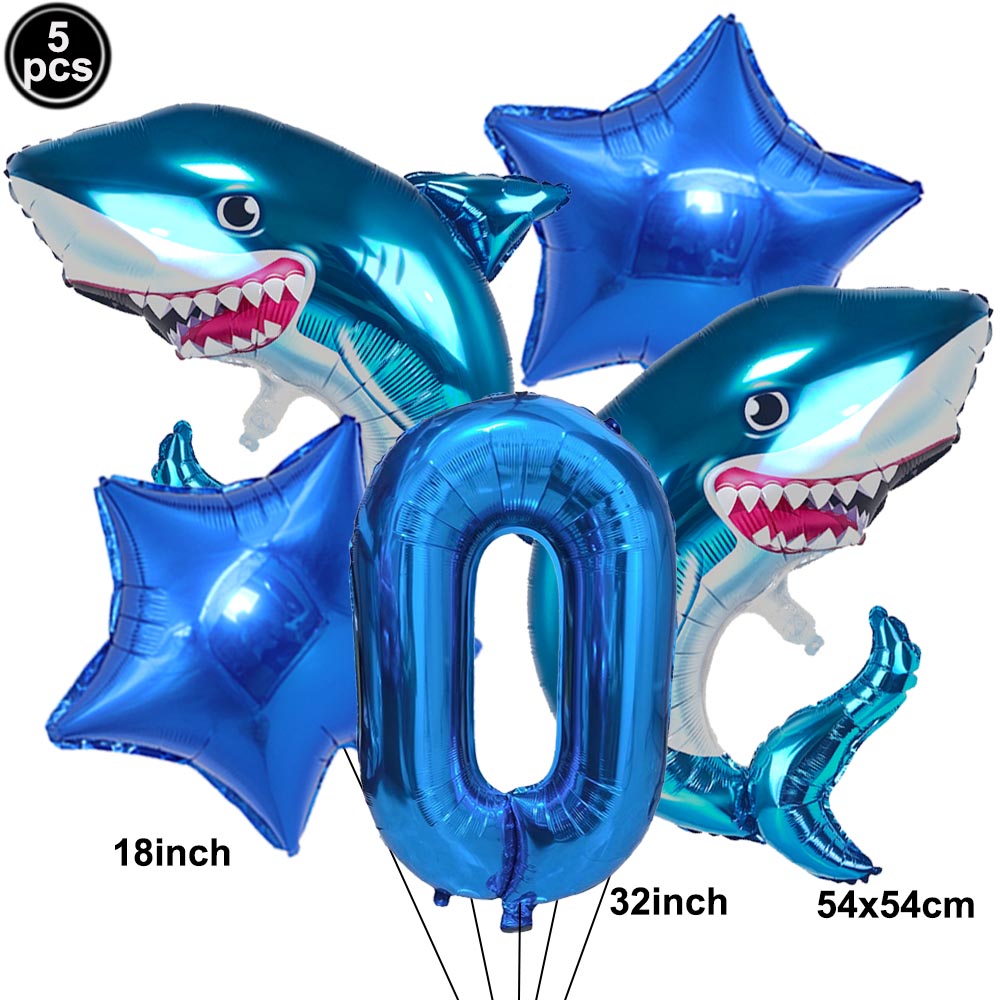 5pcs Cartoon Blue Shark Number - огляд і ціна Water Balloon Set