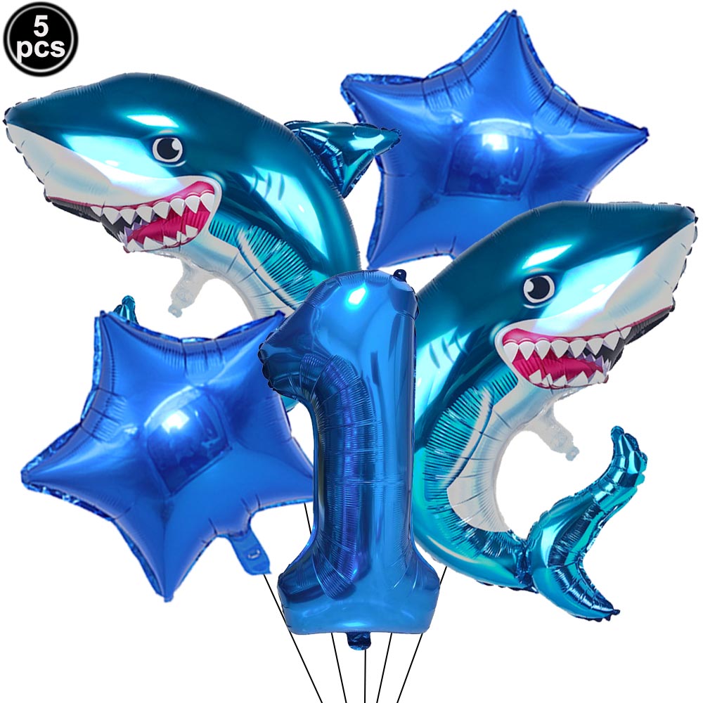 5pcs Cartoon Blue Shark Number - огляд і ціна Water Balloon Set
