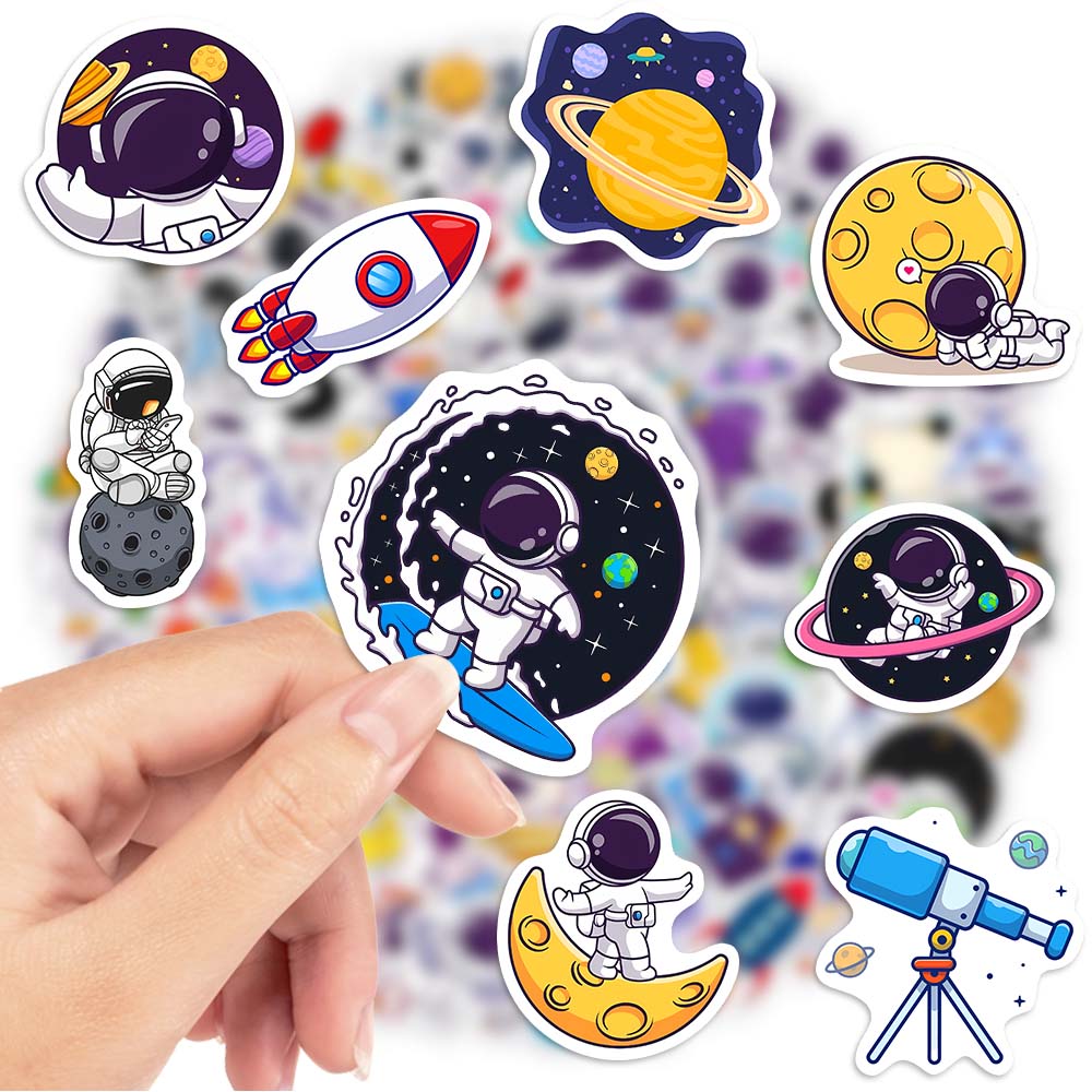 Cute Cartoon Astronaut Sticker - огляд і ціна Kids Toys Laptop